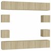 vidaXL 8-tlg. TV-Schrank-Set Sonoma-Eiche Holzwerkstoff