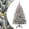 vidaXL K&uuml;nstlicher Weihnachtsbaum Gr&uuml;n und Wei&szlig; 150 cm PVC und Metall