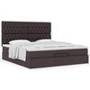vidaXL Ottoman-Bett mit Matratze Dunkelbraun 160x200 cm Stoff