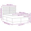 vidaXL LED Boxspringbett mit Matratze Hellgrau 140 x 200 cm Samt