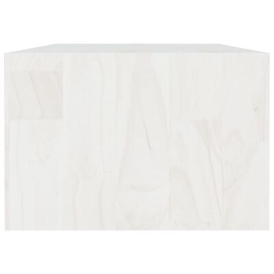 vidaXL Couchtisch Weiß 110x50x34 cm Massivholz Kiefer