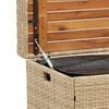 vidaXL Bank mit Stauraum Beige 100x50x52 cm Poly Rattan Akazienholz