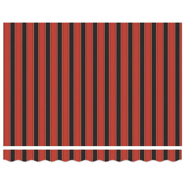 vidaXL Elektrische Markise mit Kurbel Orange und Braun 3x2,5 m