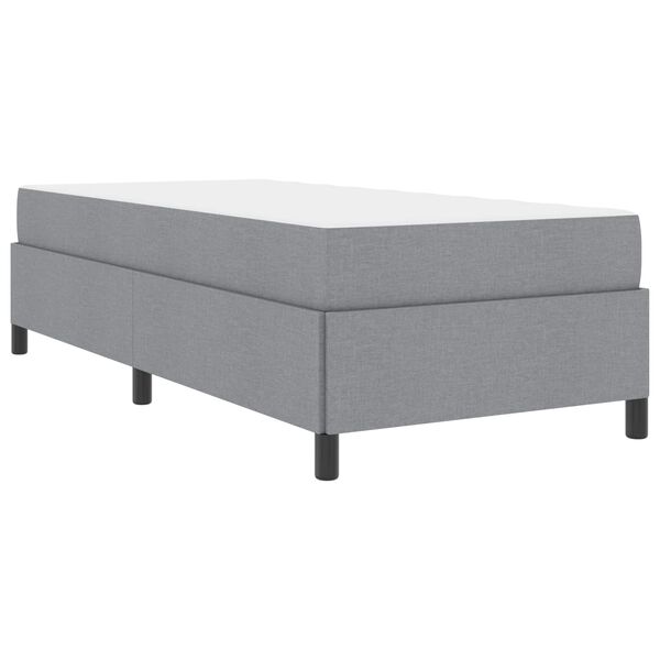 vidaXL Boxspringbett Hellgrau 90 x 200 cm Stoff