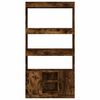 vidaXL Highboard Räuchereiche 92x33x180 cm Holzwerkstoff