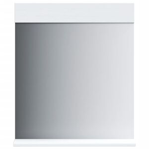 vidaXL Badspiegel mit Ablage BERG Wei&szlig; 60x12x70 cm Massivholz