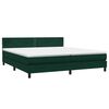 vidaXL Boxspringbett mit Matratze Dunkelgr&uuml;n 200x210 cm Samt