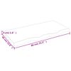 vidaXL Tischplatte 80x40x(2-4) cm Massivholz Eiche Unbehandelt