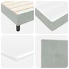 vidaXL Boxspringbett mit Matratze Hellgrau 200 x 180 cm Samt