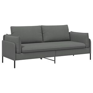 vidaXL 3-Sitzer-Sofa Dunkelgrau 222 x 81 x 89 cm Stoff