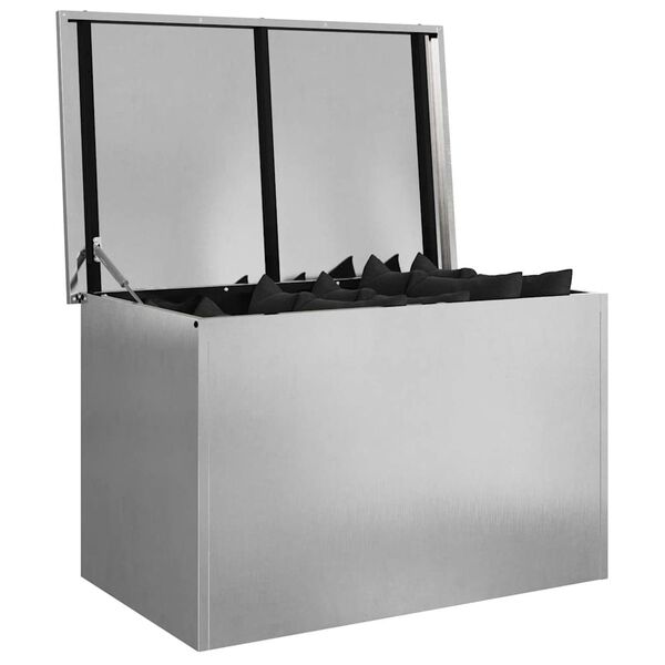 vidaXL Außenlagerbox Silber 80 x 50,5 x 50 cm Stahl