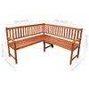 vidaXL Garten-Eckbank mit Auflagen 150 cm Massivholz Akazie