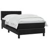 vidaXL Boxspringbett mit Matratze Schwarz 90x210 cm Samt