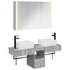 vidaXL Badezimmerschrank-Set 4 stk. Grau Sonoma Holzwerkstoff