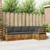 vidaXL Ecksofa Set 5 pcs Natur und Anthrazit Massivholz Akazie