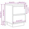 vidaXL Nachttische mit LED-Leuchten 2 Stk. Sonoma-Eiche 38x34x50 cm