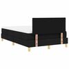 vidaXL Boxspringbett mit Matratze Schwarz 120 x 190 cm Stoff
