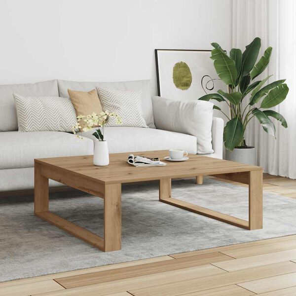 vidaXL Couchtisch Artisan-Eiche 100x100x35 cm Holzwerkstoff