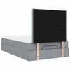 vidaXL Ottoman-Bett mit Matratze & LEDs Hellgrau 120x190 cm Stoff