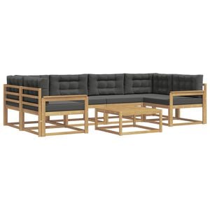 vidaXL Outdoor-Sofagarnitur 5 stk. Wei&szlig; und Anthrazit