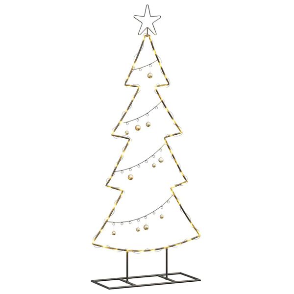 vidaXL Metall Weihnachtsbaum mit St&auml;nder Schwarz 125 cm Stahl