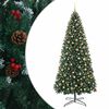 vidaXL K&uuml;nstlicher Weihnachtsbaum mit Klappsystem und Weihnachtskugeln