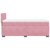 vidaXL Boxspringbett mit Matratze Rosa 90x190 cm Samt