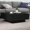 vidaXL Couchtisch mit LED-Leuchten Schwarz 80x80x31 cm