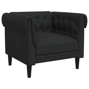 vidaXL Chesterfield-Sessel Schwarz Stoff