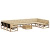 vidaXL Outdoor-Sofagarnitur 11 stk. Wei&szlig; und Beige
