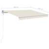 vidaXL Automatische Markise mit LED & Windsensor 300x250 cm Creme