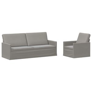 vidaXL Sofa-Set 2 pcs Hellgrau Samt (V)