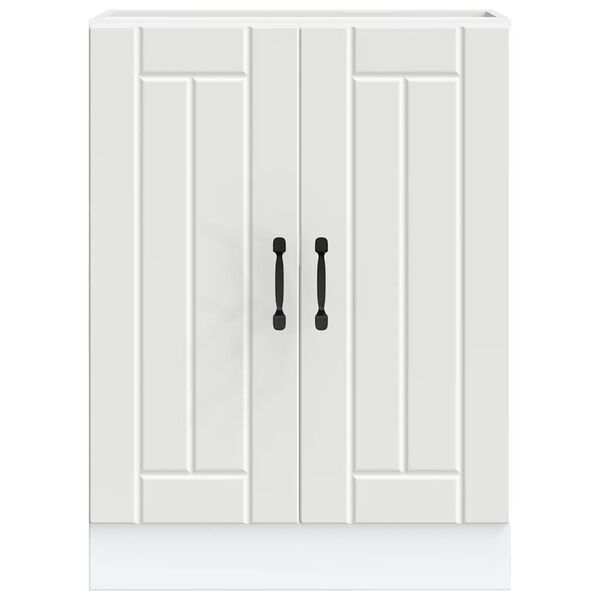 vidaXL Sp&uuml;lenunterschrank Lucca Wei&szlig; Holzwerkstoff