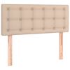 vidaXL Boxspringbett mit Matratze Cappuccino-Braun 90x200cm Kunstleder