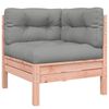 vidaXL Gartensofa mit Kissen und Hocker 2-Sitzer