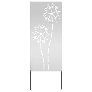 vidaXL Garten Sichtschutz-Leinwand Silber 50 x 140 cm Verzinkter Stahl