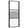 vidaXL Glast&uuml;r 93 x 3,5 x 201,5 cm Aluminium Schwarz