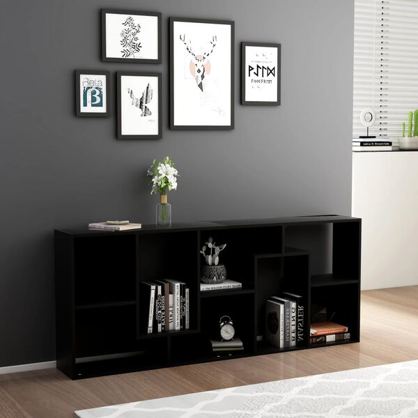 vidaXL B&uuml;cherregal Schwarz 67x24x161 cm Holzwerkstoff