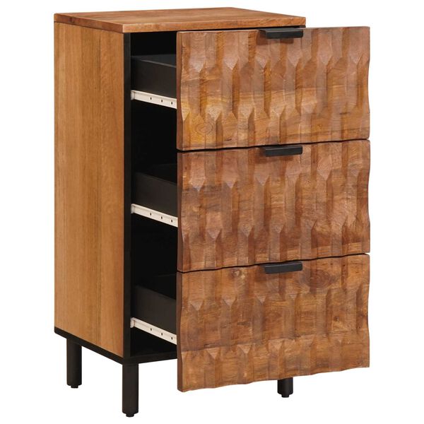 vidaXL Sideboard Akazienbraune Oberfl&auml;che 40 x 33,5 x 75 cm