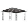 vidaXL Pavillon mit Moskitonetz & LED-Lichterkette 4x3x2,73m Anthrazit
