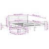 vidaXL Massivholzbett ohne Matratze 140x190 cm Kiefernholz