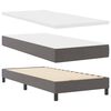 vidaXL Boxspringbett mit Matratze Grau 90 x 190 cm Kunstleder