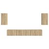 vidaXL TV-Schrankset Wandmontiert 5 pcs Sonoma-Eiche Holzwerkstoff