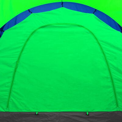 vidaXL Campingzelt 9 Personen Stoff Blau/Grün