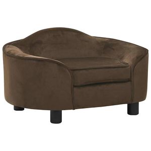 vidaXL Hundesofa Braun 67x47x36 cm Pl&uuml;sch