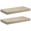 vidaXL Schwebende Wandregale 2 Stk. Eichefarben 50x23x3,8cm MDF