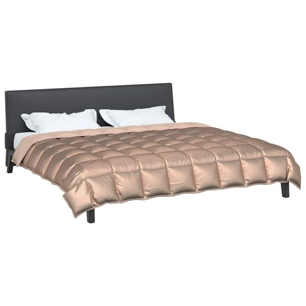 vidaXL Winterbettdecke Gold 200 x 200 cm Satin und Mikrofaser