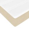 vidaXL Ottoman-Bett mit Matratze Creme 90x190 cm Stoff