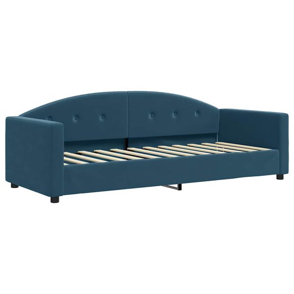 vidaXL Tagesbett Ausziehbar mit Matratzen Blau 80x200 cm Samt