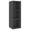 vidaXL 4-tlg. TV-Schrank-Set Grau Holzwerkstoff
